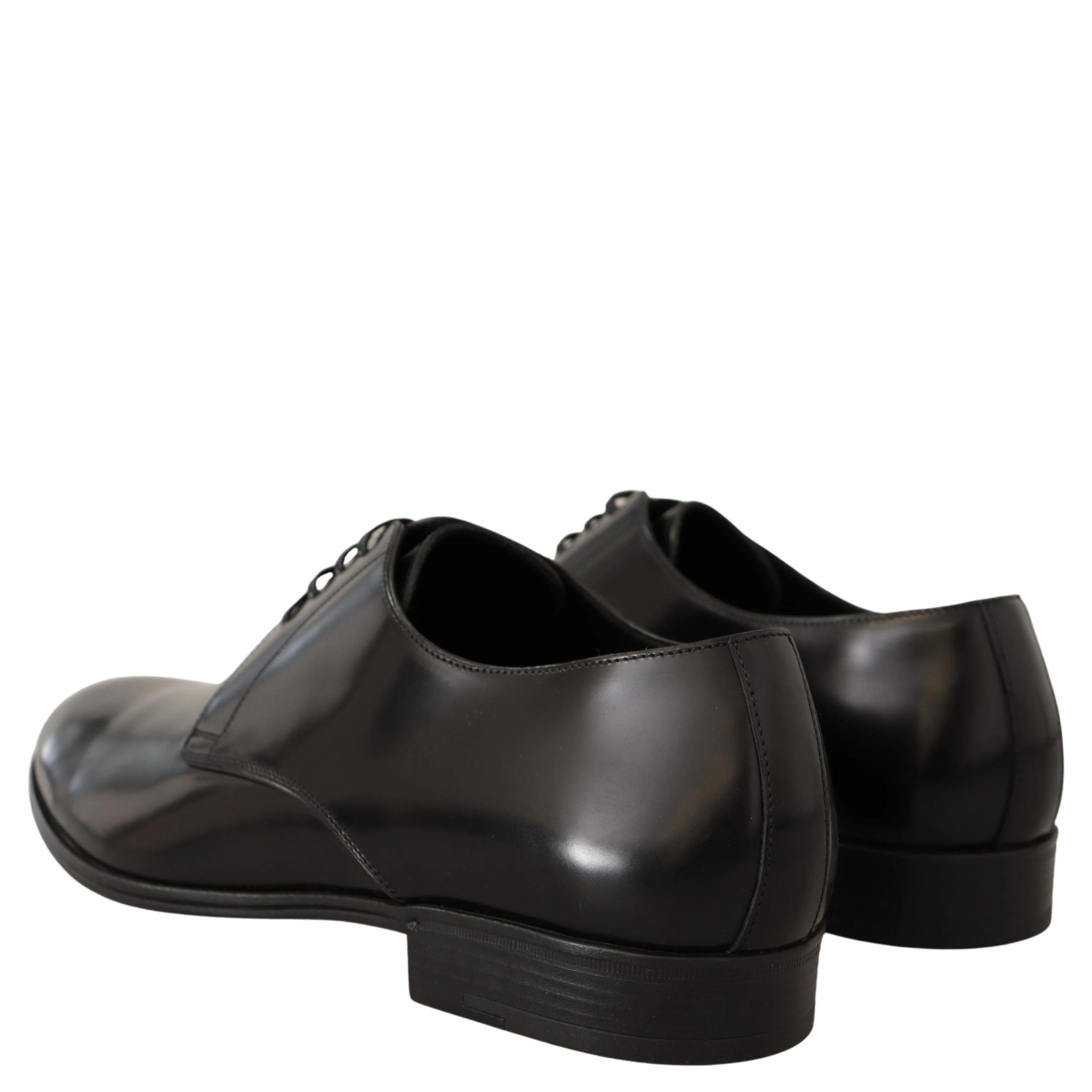 Black Leather Lace Up Men Dress Derby Shoes