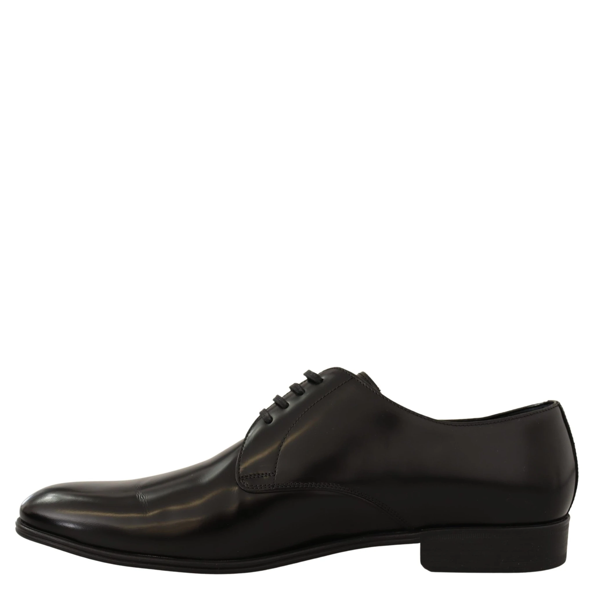 Black Leather Lace Up Men Dress Derby Shoes
