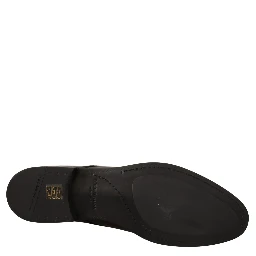 Black Leather Lace Up Men Dress Derby Shoes