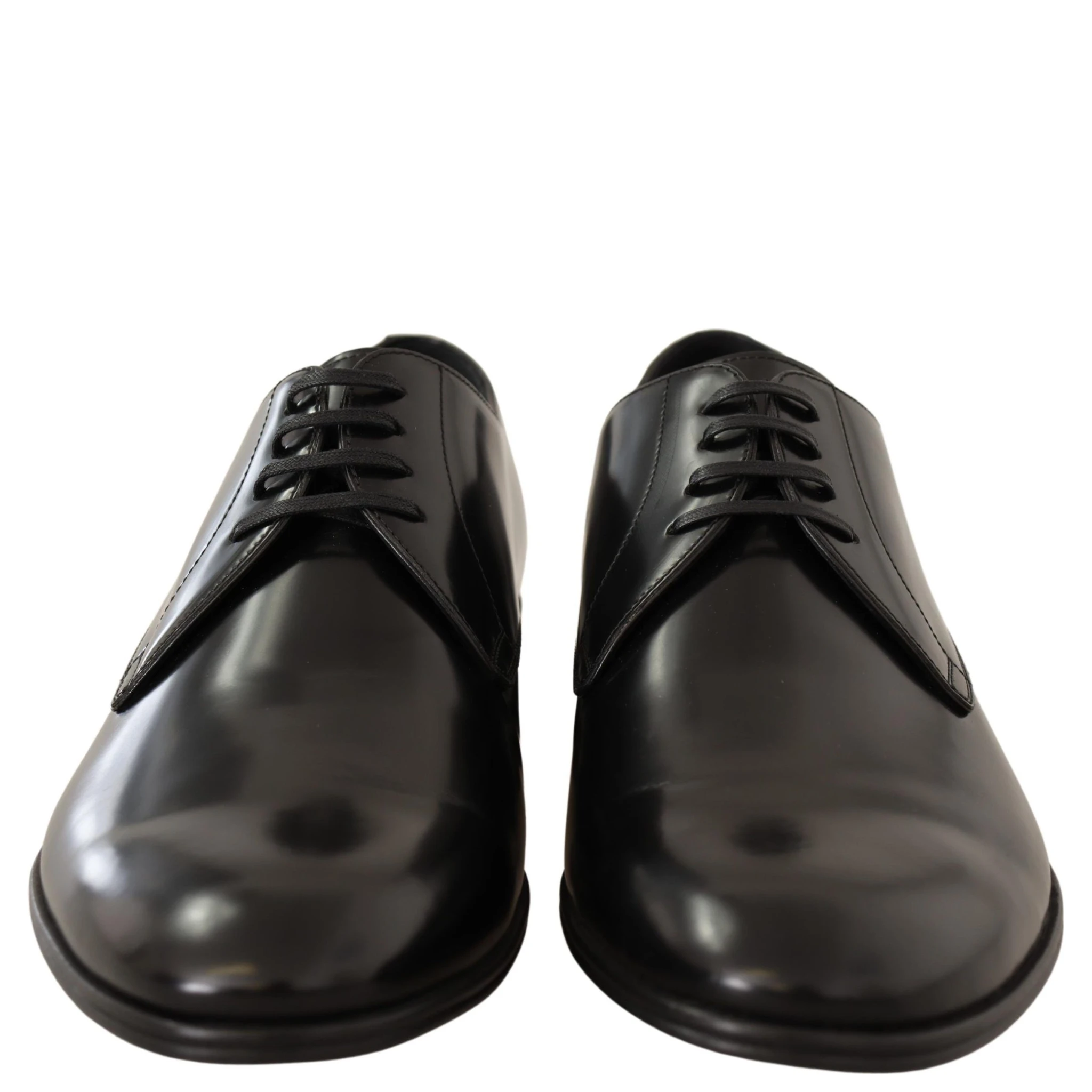 Black Leather Lace Up Men Dress Derby Shoes