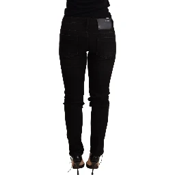 Black Low Waist Skinny Denim Trouser