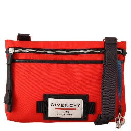 Red Polyamide Downtown Flat Crossbody Bag