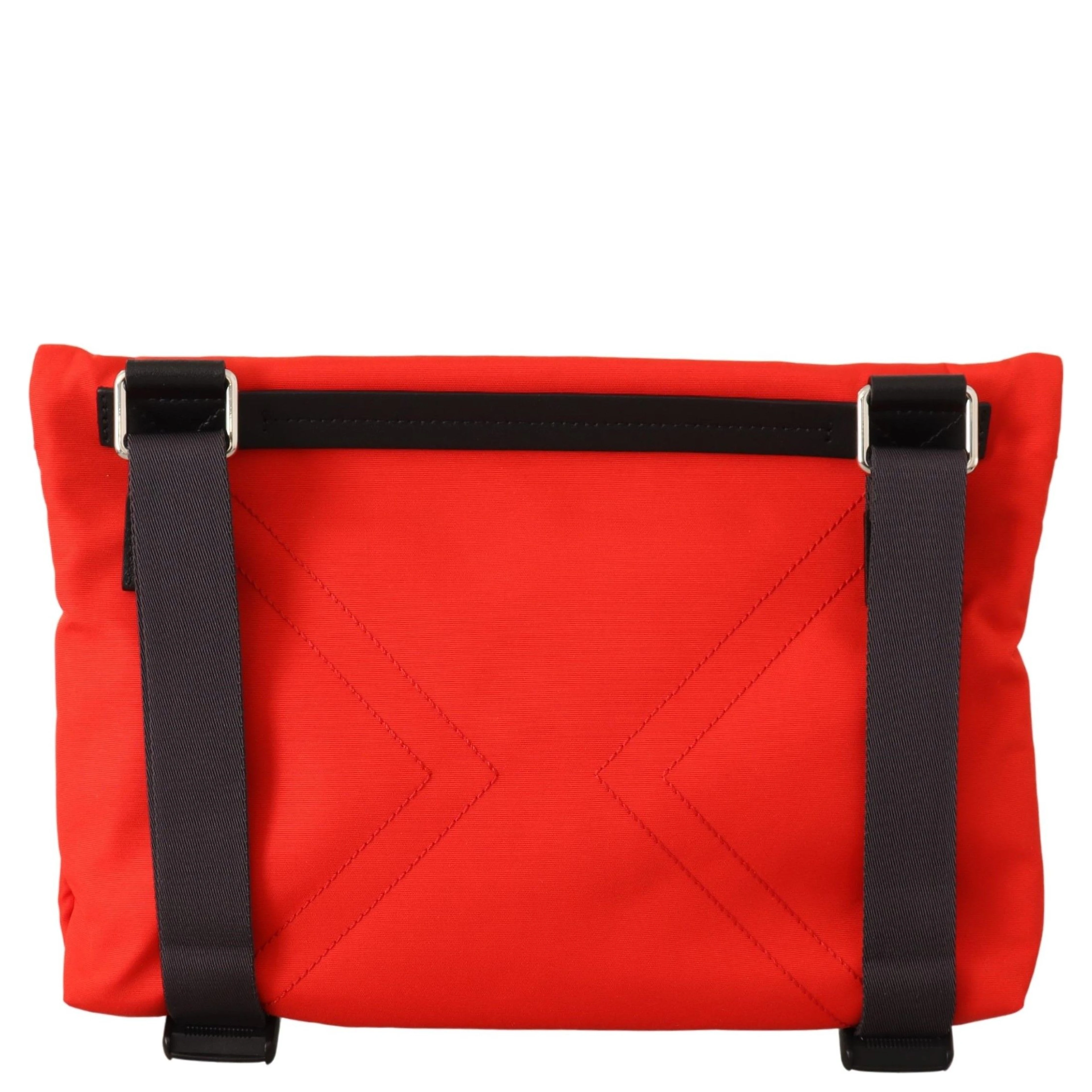 Red Polyamide Downtown Flat Crossbody Bag