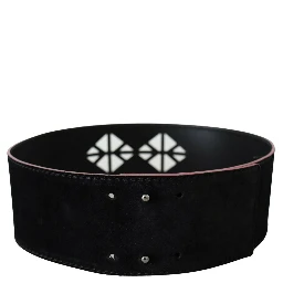 Black Leather Wide Waist Studded Women Belt