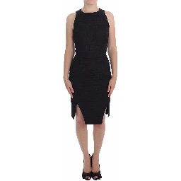 Black Sheath Party Evening Knee Length Dress