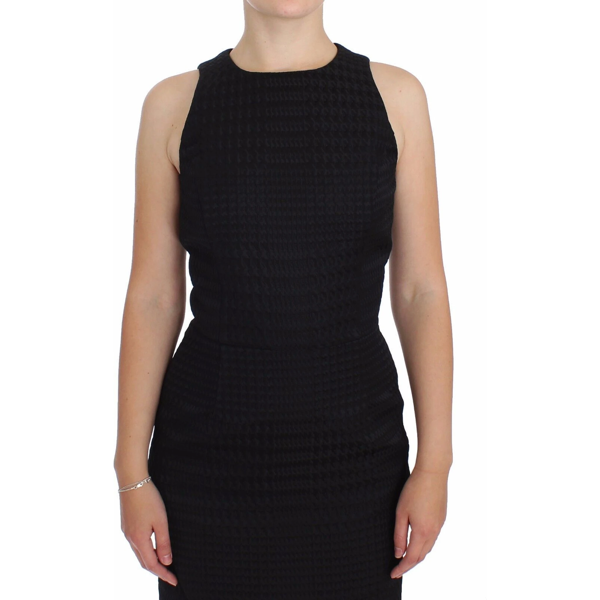 Black Sheath Party Evening Knee Length Dress