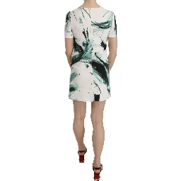 White Black Blue Shift Short Mini Dress
