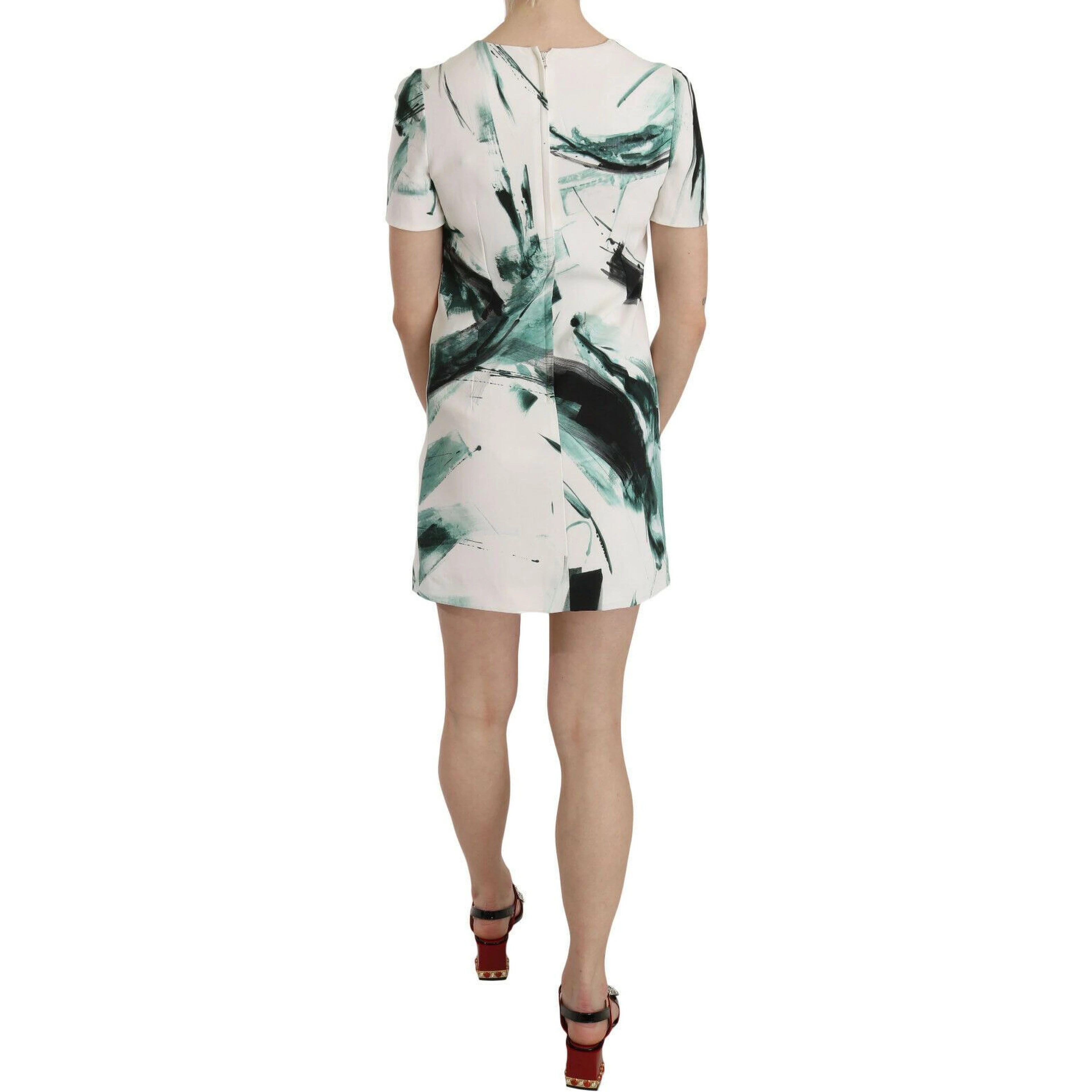 White Black Blue Shift Short Mini Dress