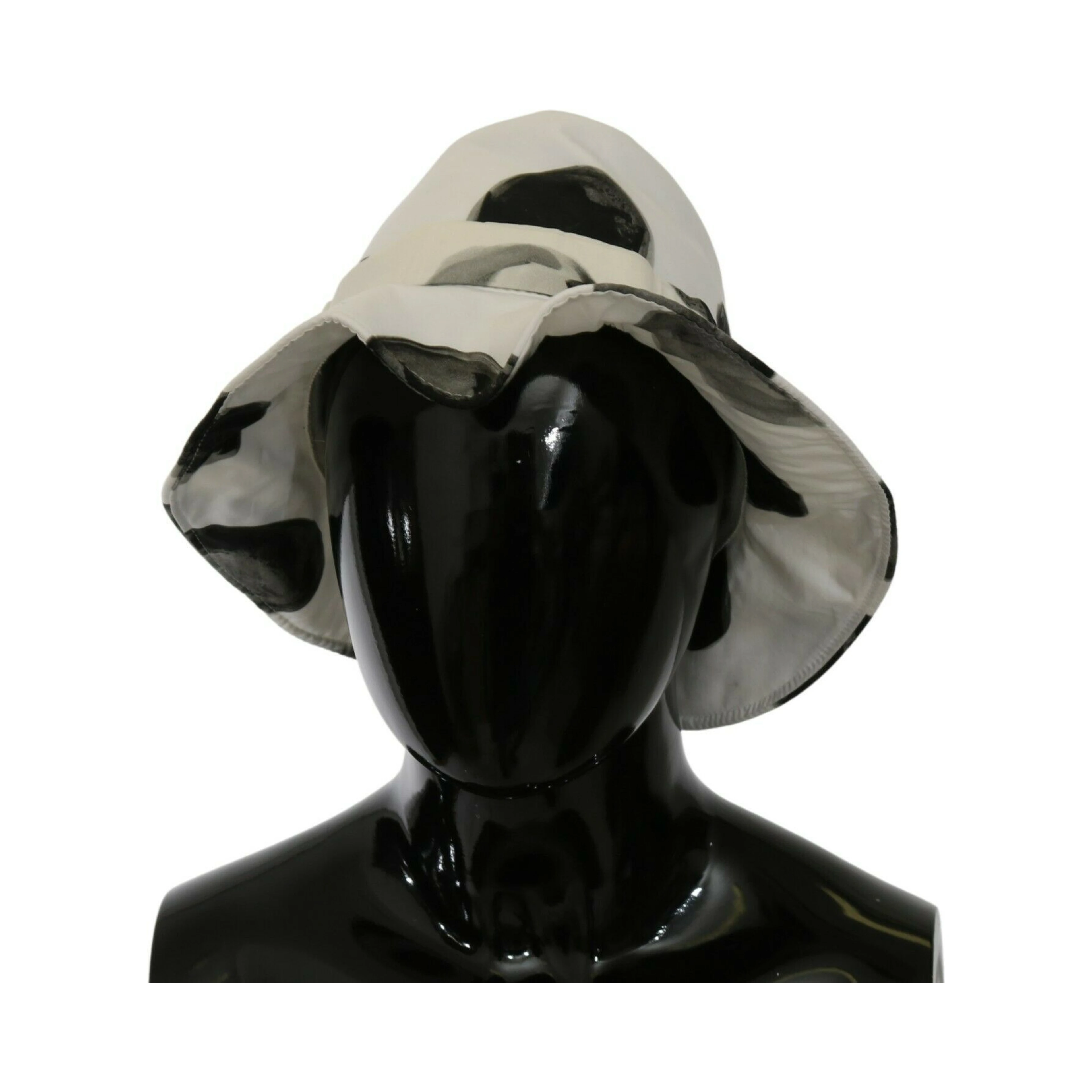 White Cotton Big Polka Dot Pattern Bucket Hat