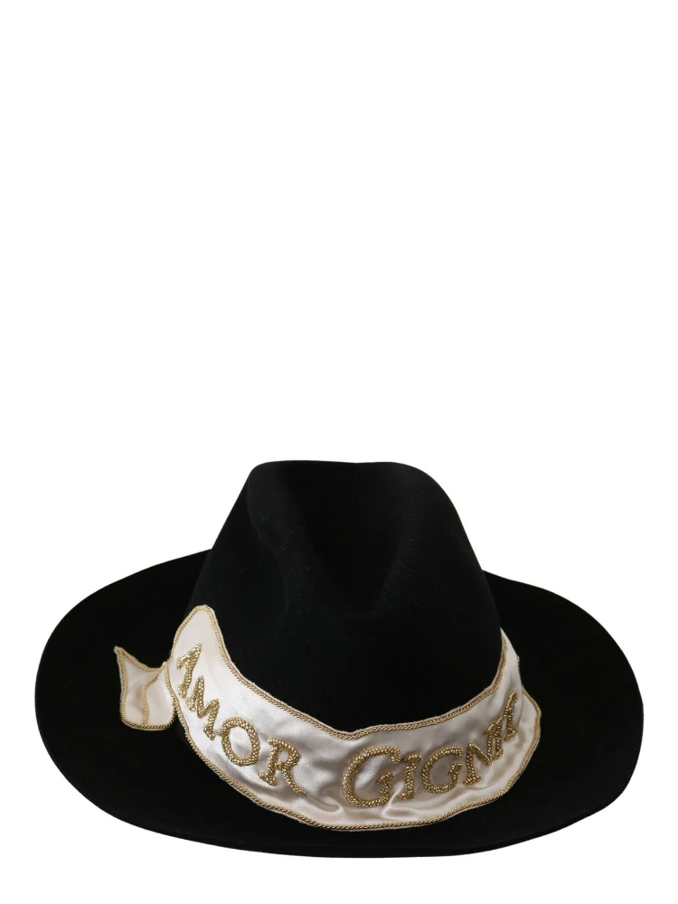 Black Lapin Amor Gignit Wide Brim Panama Hat alternative