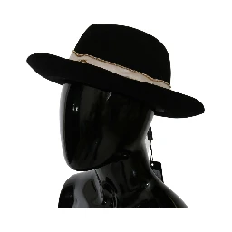 Black Lapin Amor Gignit Wide Brim Panama Hat