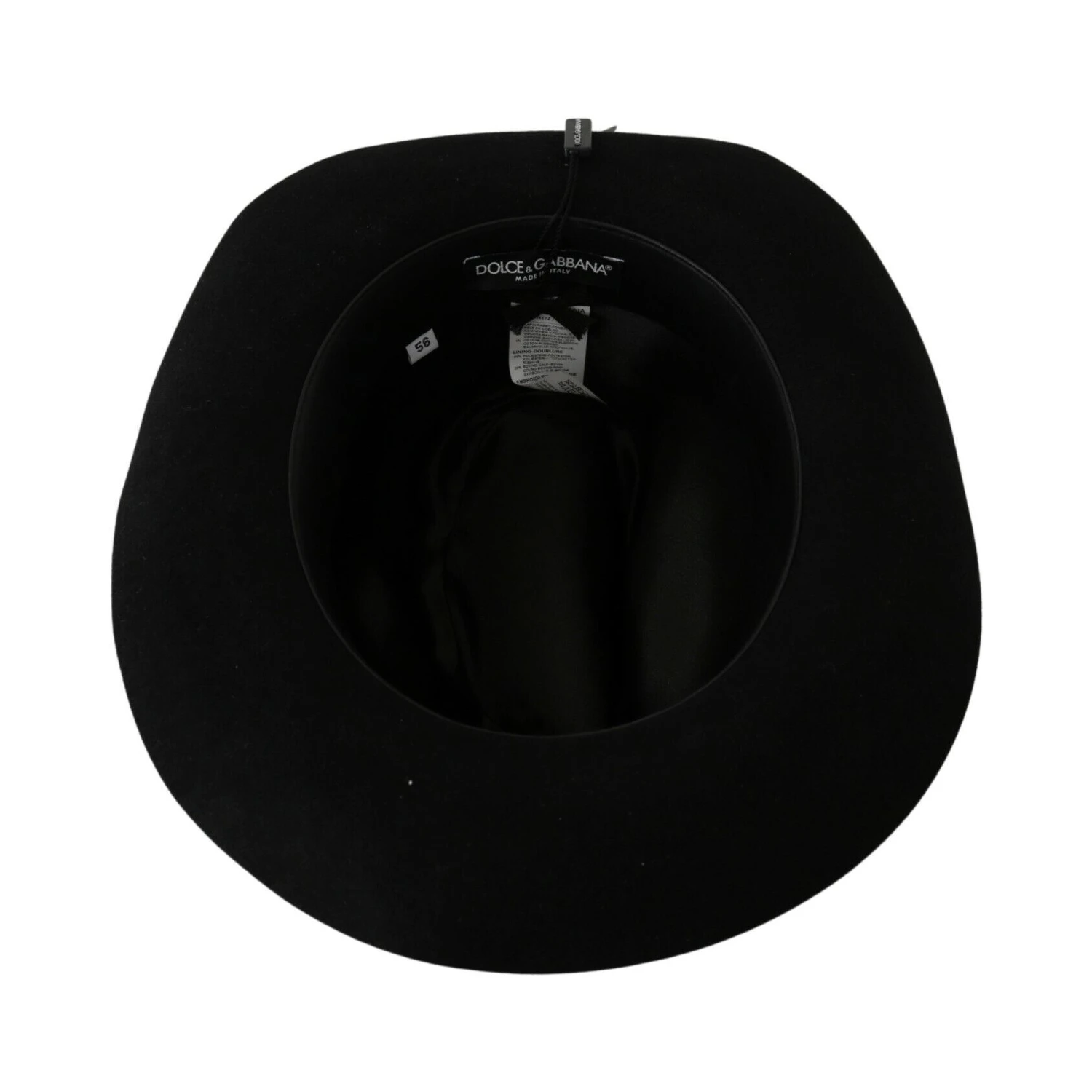 Black Lapin Amor Gignit Wide Brim Panama Hat