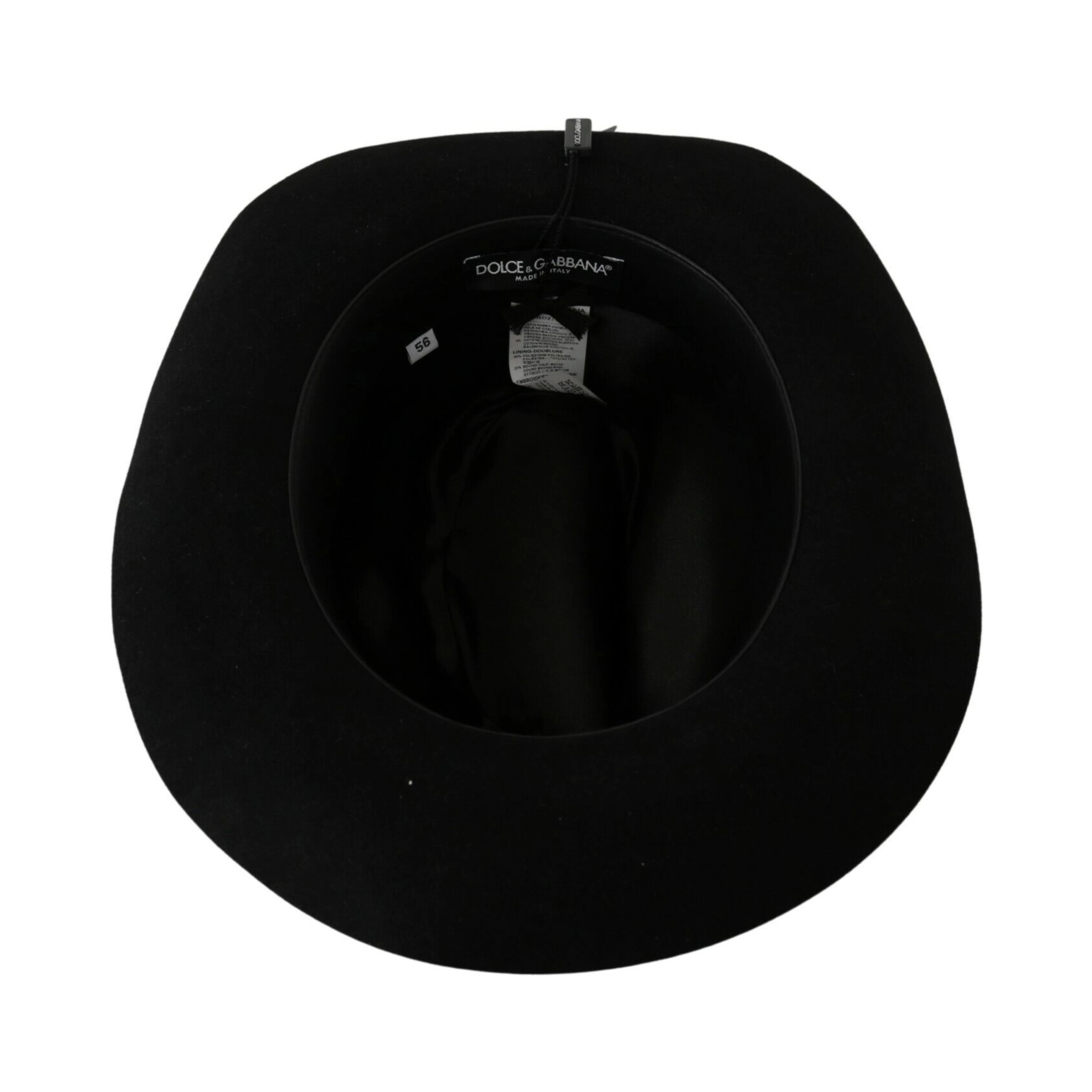 Black Lapin Amor Gignit Wide Brim Panama Hat