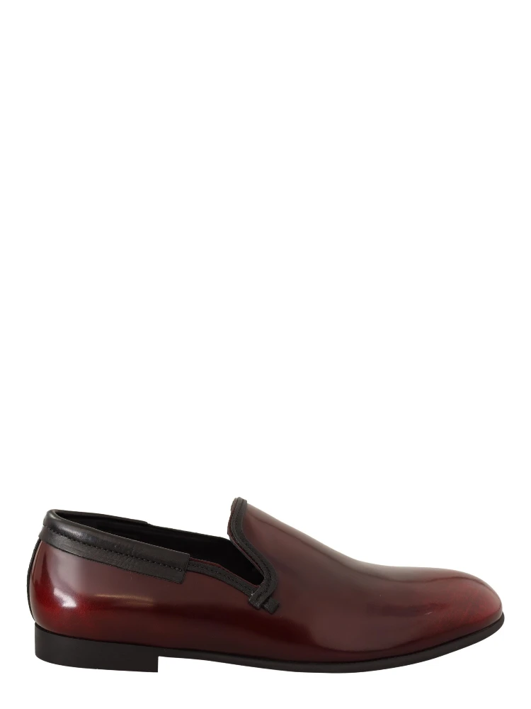 Bordeaux Patent Leather Dress Loafers Shoes