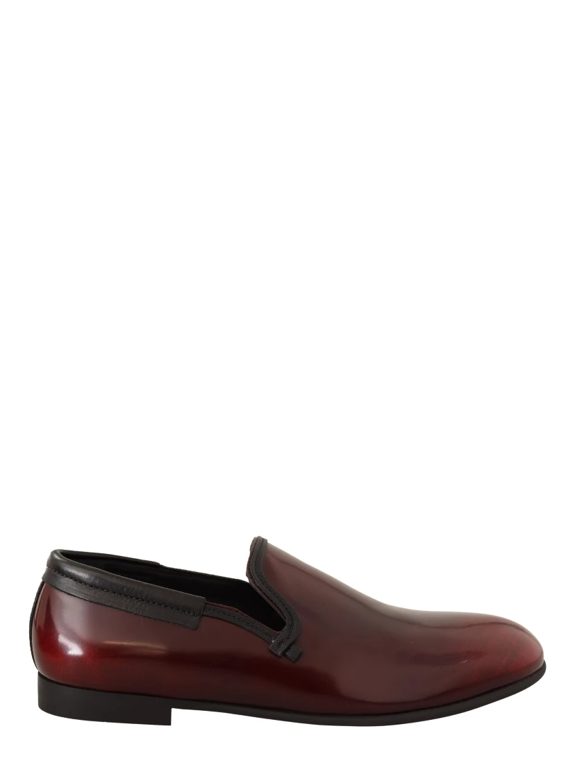 Bordeaux Patent Leather Dress Loafers Shoes