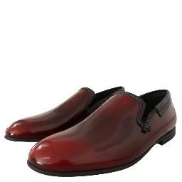 Bordeaux Patent Leather Dress Loafers Shoes