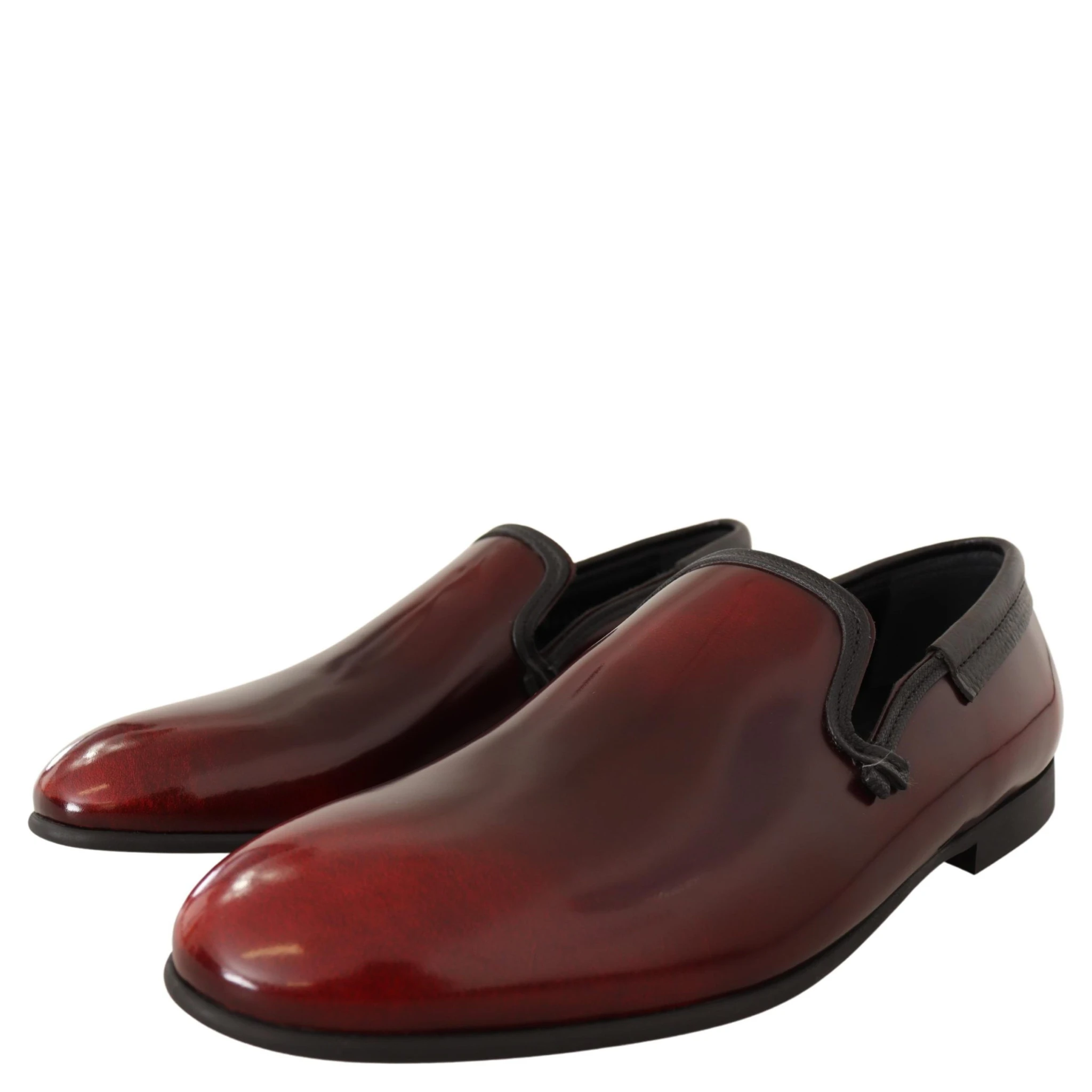 Bordeaux Patent Leather Dress Loafers Shoes