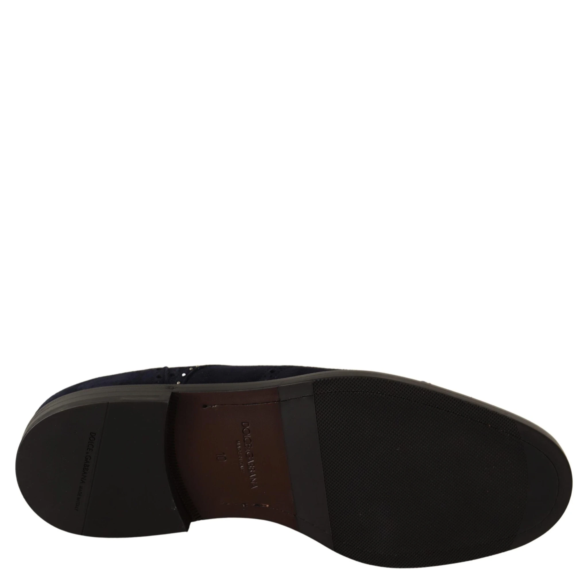 Blue Suede Leather Derby Studded Shoes