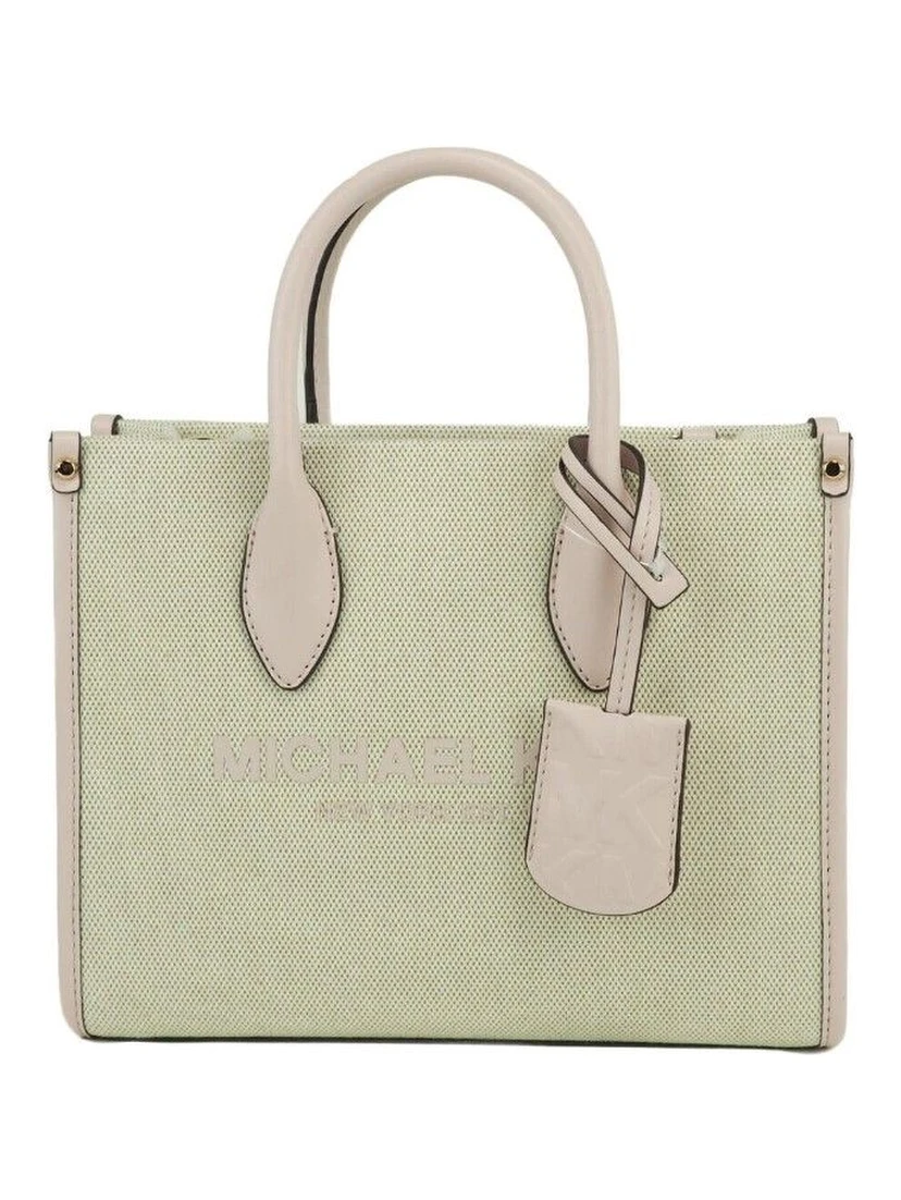 Mirella Small Powder Blush Canvas Shopper Crossbody Handbag Purse