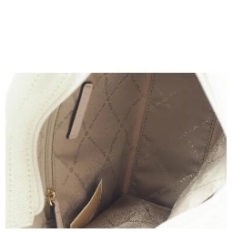 Mirella Small Powder Blush Canvas Shopper Crossbody Handbag Purse