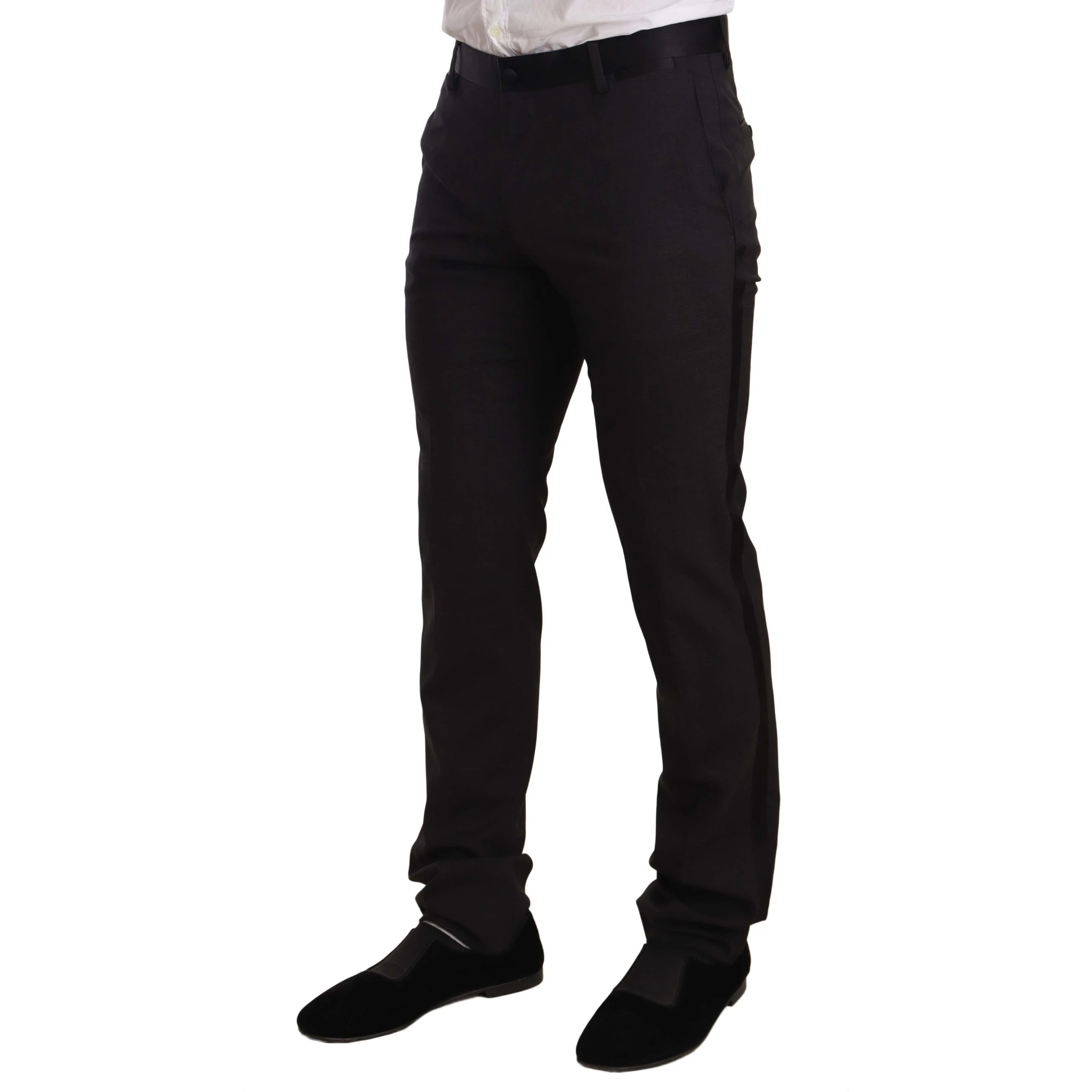 Blue Velvet Cotton Slim Fit Smoking Suit