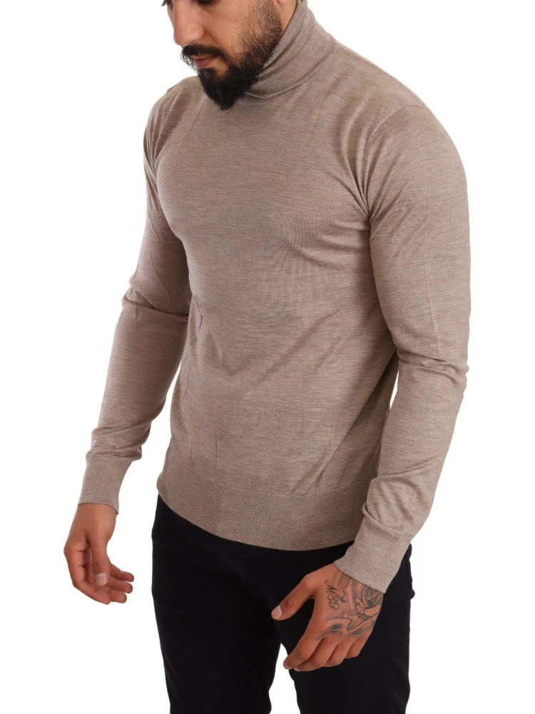 Beige Cashmere Turtleneck Pullover Sweater alternative
