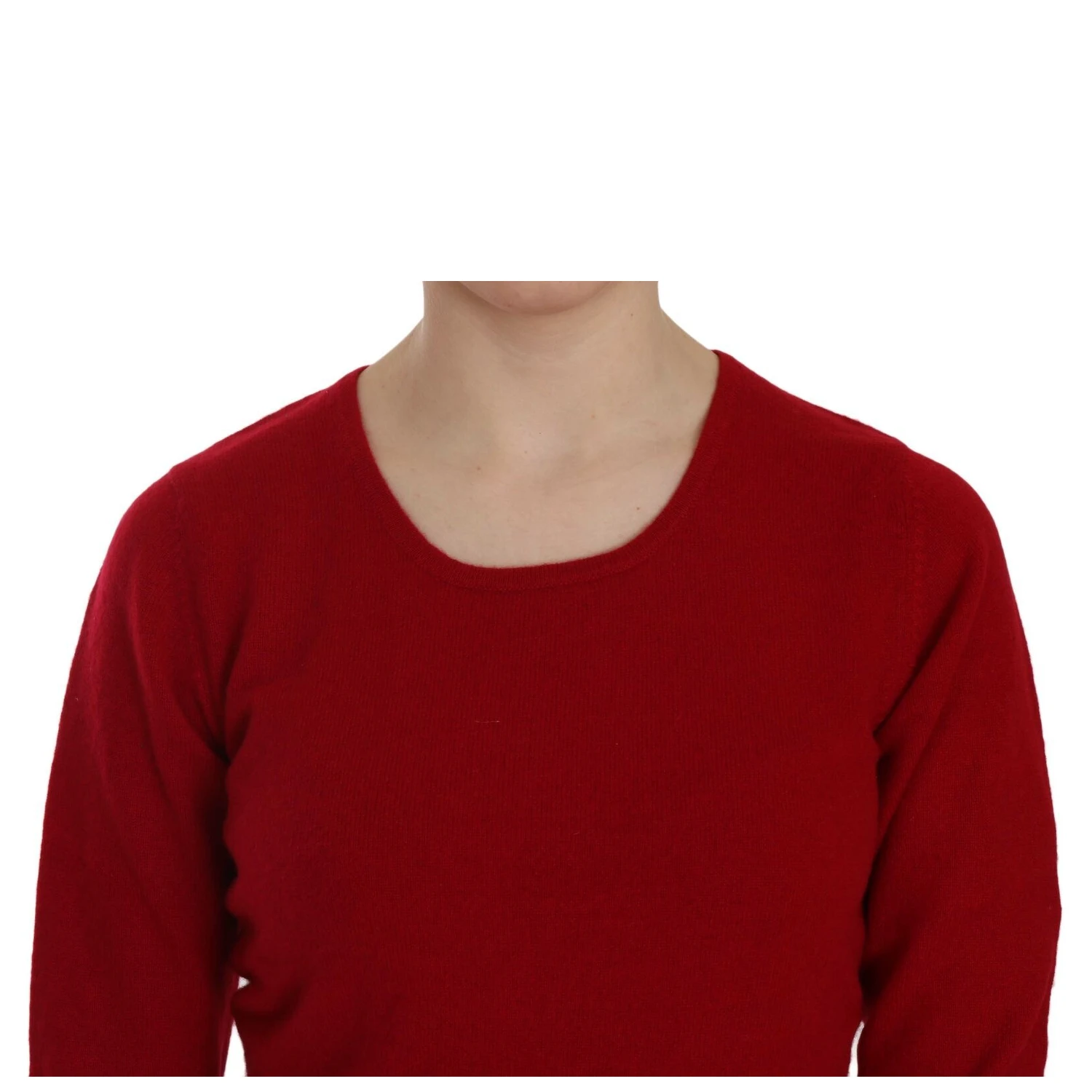 Red Round Neck Pullover Cashmere Sweater