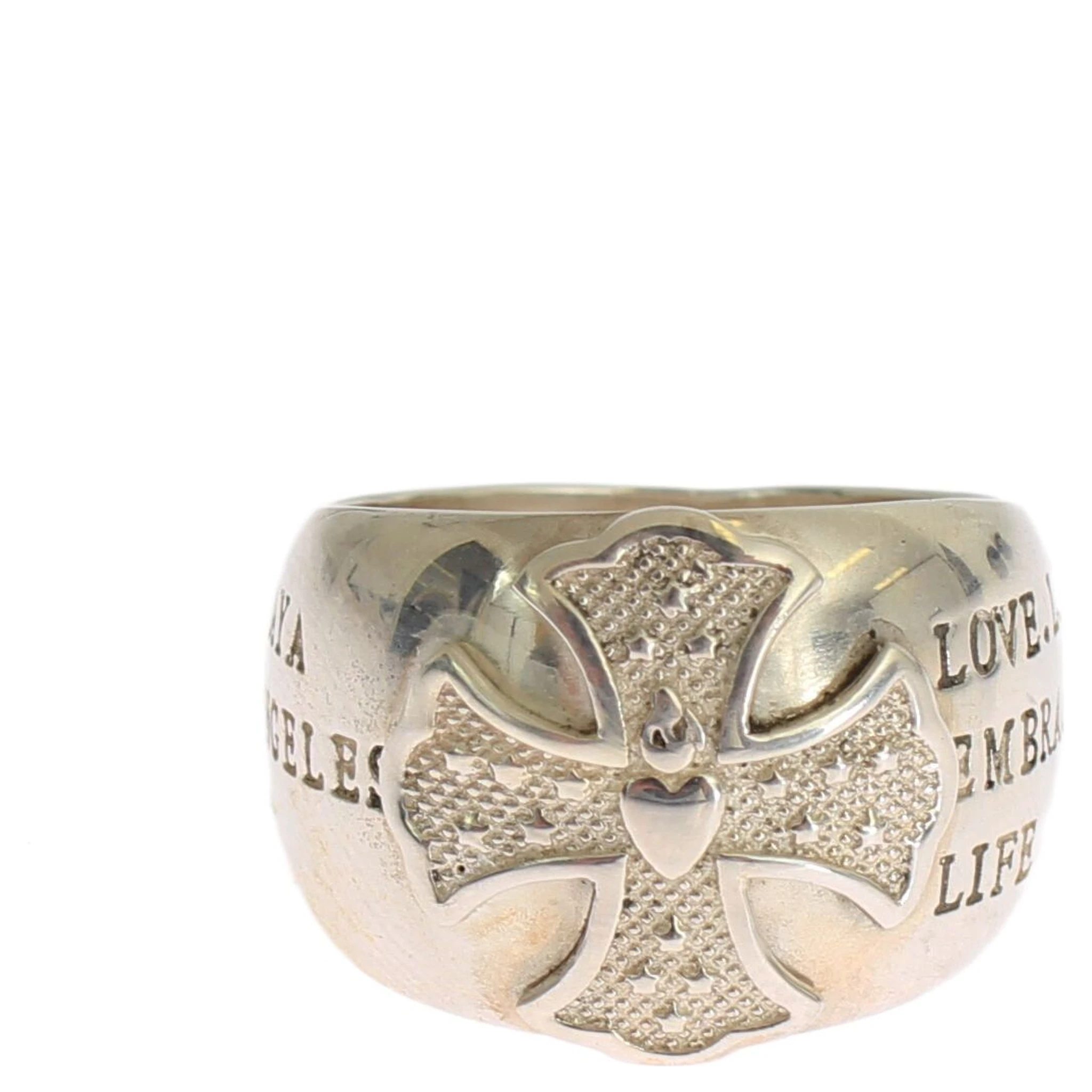 Silver Cross Womens 925 Sterling Ring