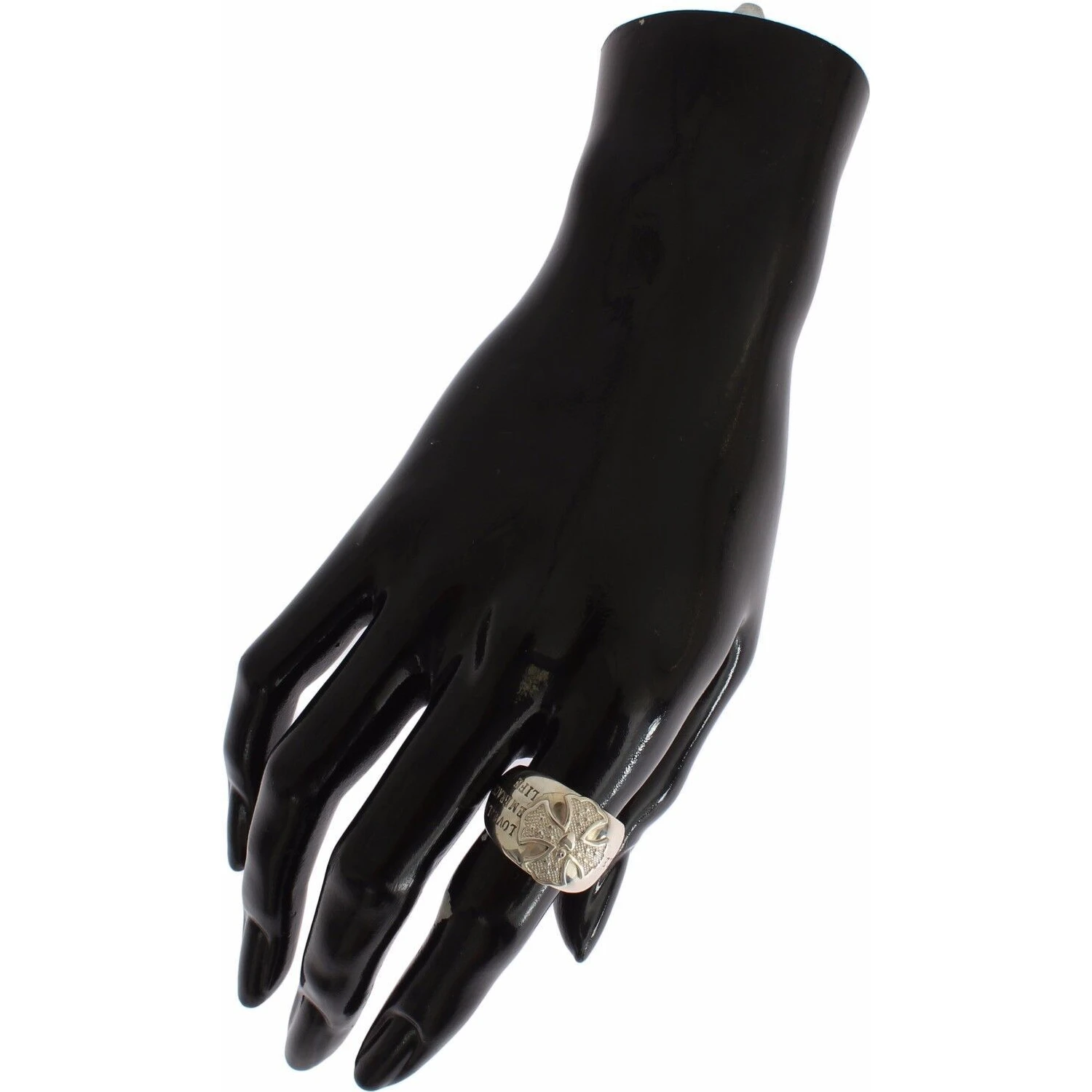 Silver Cross Womens 925 Sterling Ring