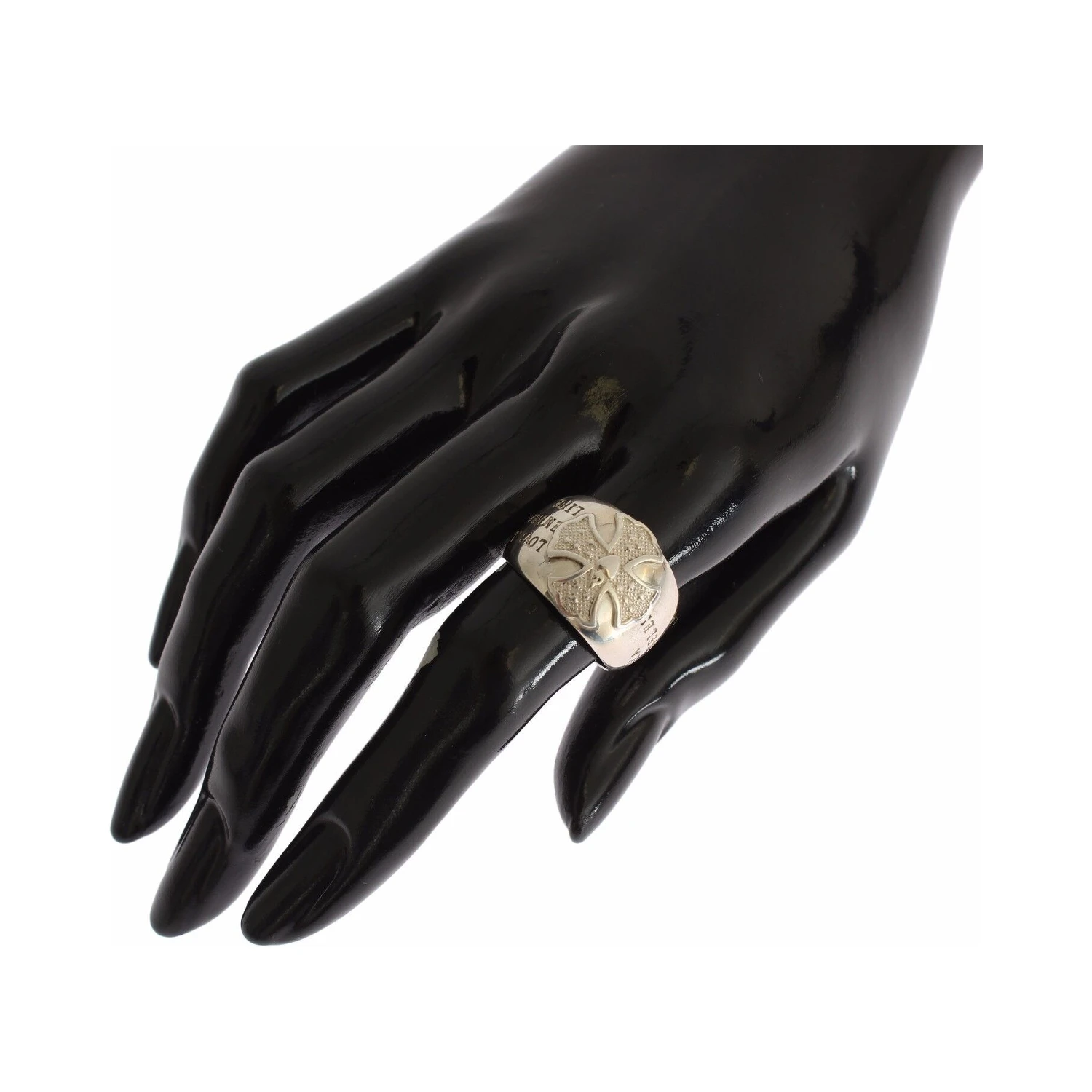 Silver Cross Womens 925 Sterling Ring