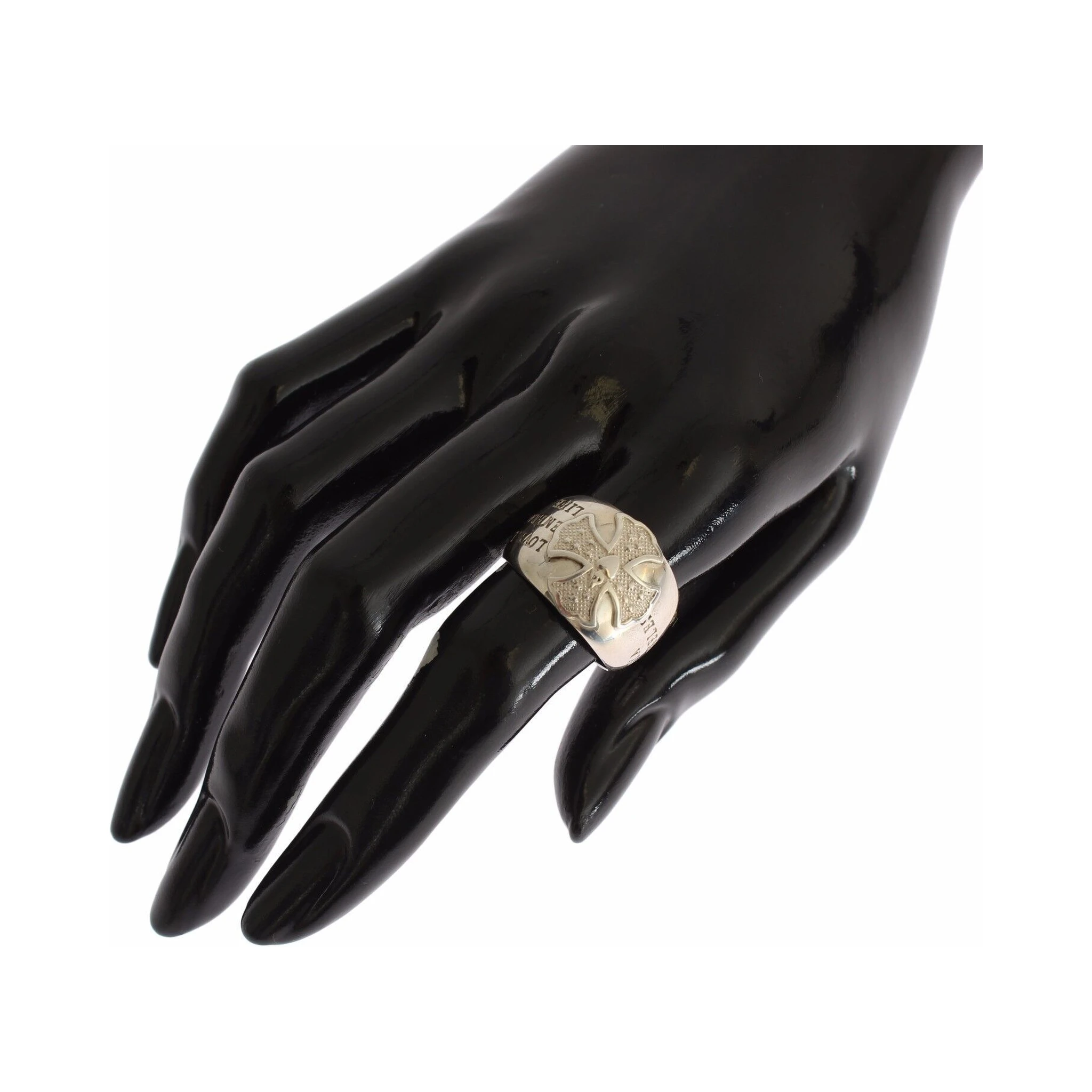 Silver Cross Womens 925 Sterling Ring