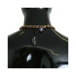 Pink Gold Brass Crystal Purple Pearl Pendants