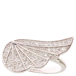 Silver Womens Wing Clear CZ 925 Silver Ring