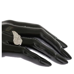 Silver Womens Wing Clear CZ 925 Silver Ring