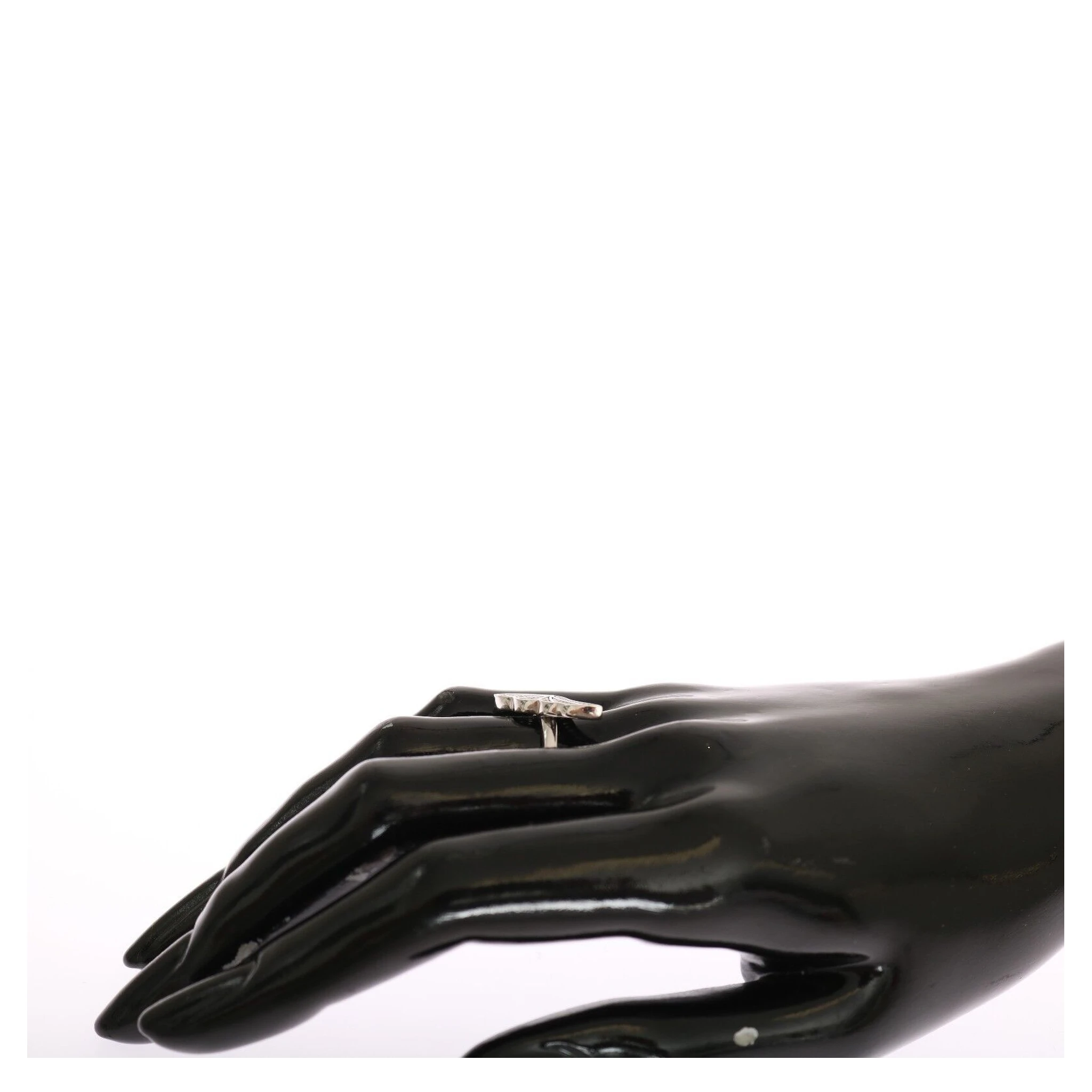 Silver Womens Wing Clear CZ 925 Silver Ring