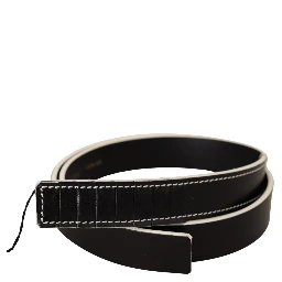 Black White Leather Fashion Waist  Belt