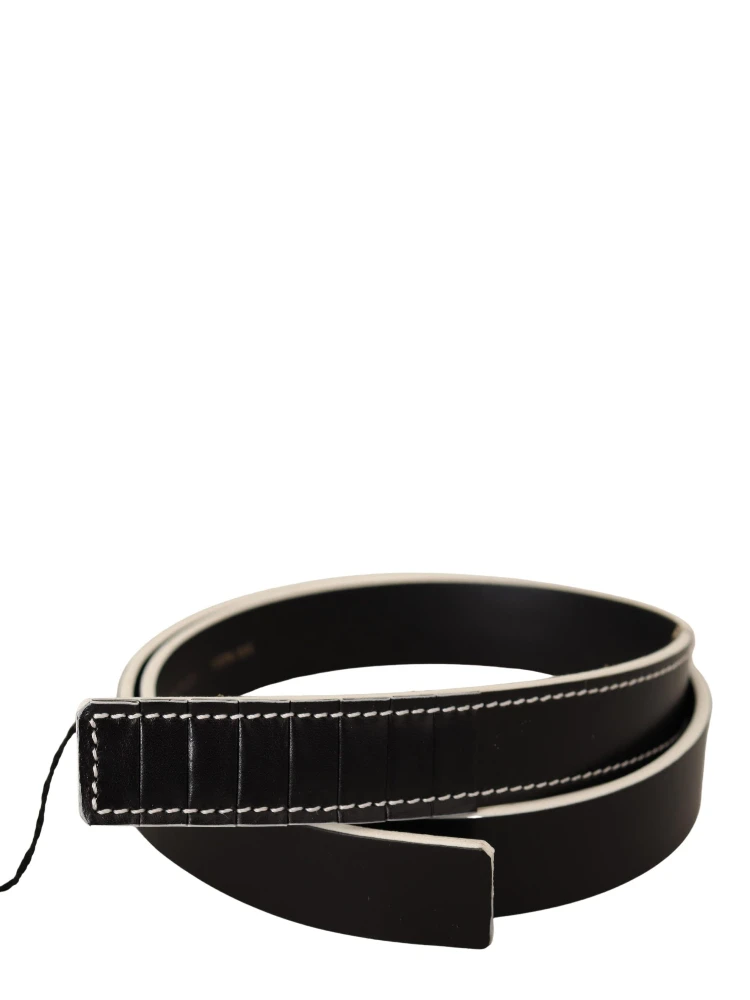 Black White Leather Fashion Waist  Belt