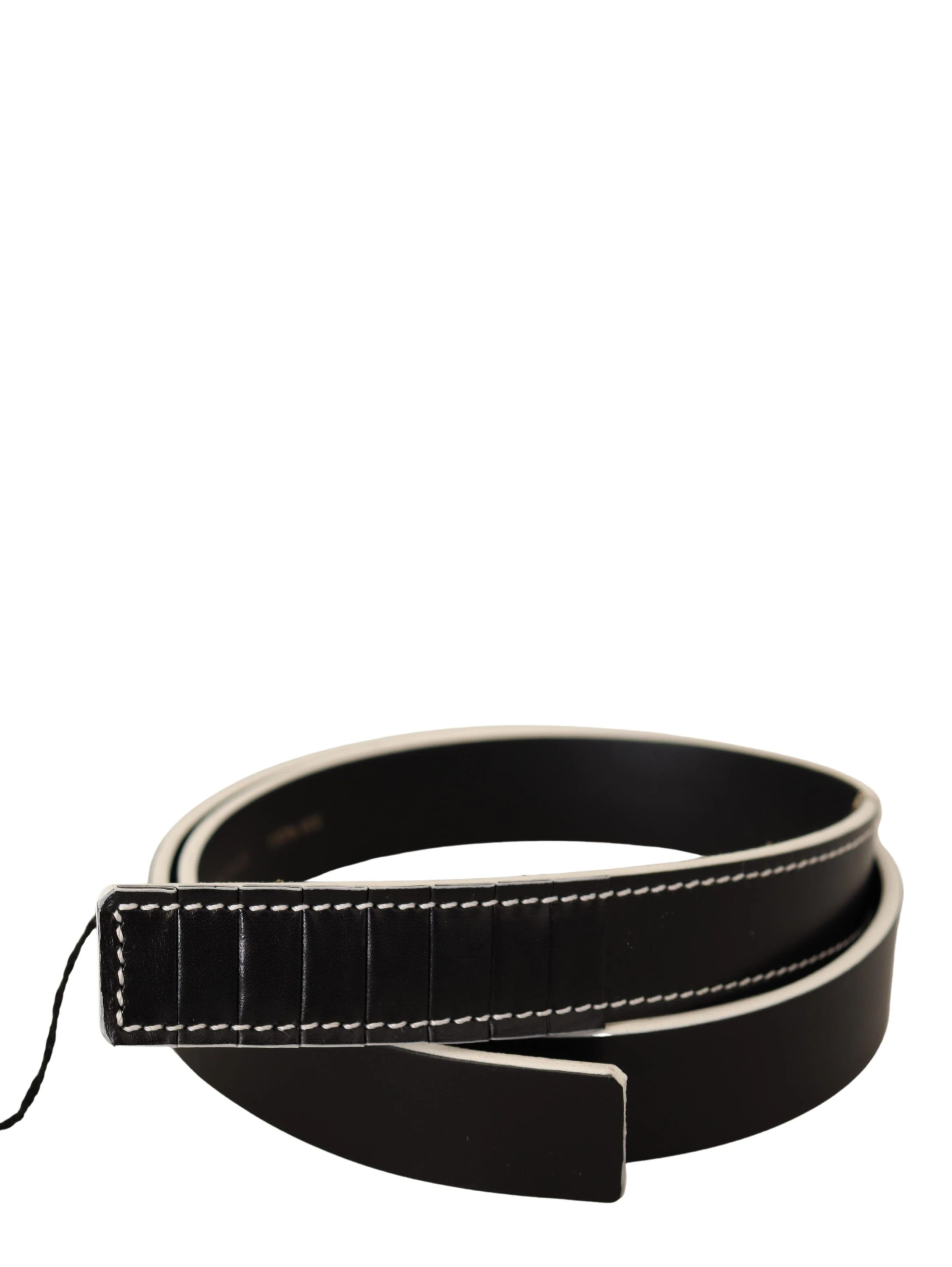 Black White Leather Fashion Waist  Belt