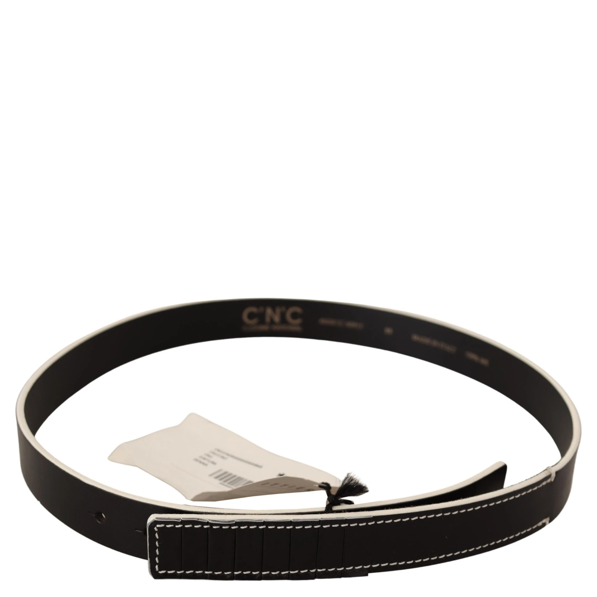 Black White Leather Fashion Waist  Belt