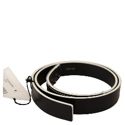 Black White Leather Fashion Waist  Belt