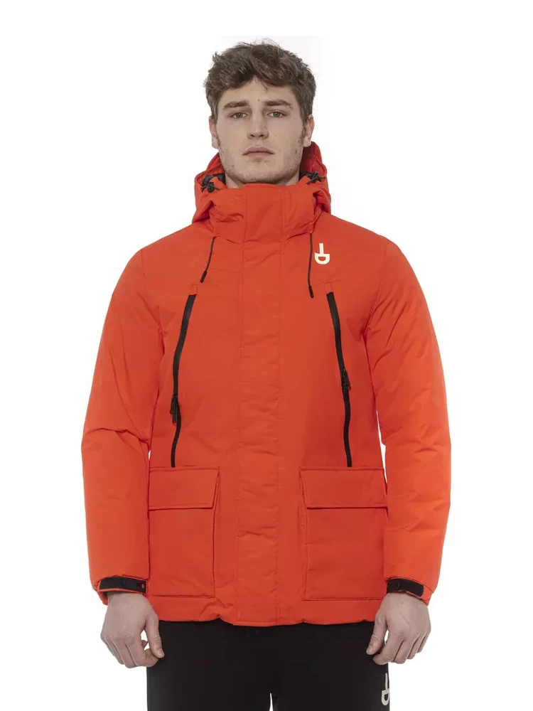 Red Polyester Jackets & Coat