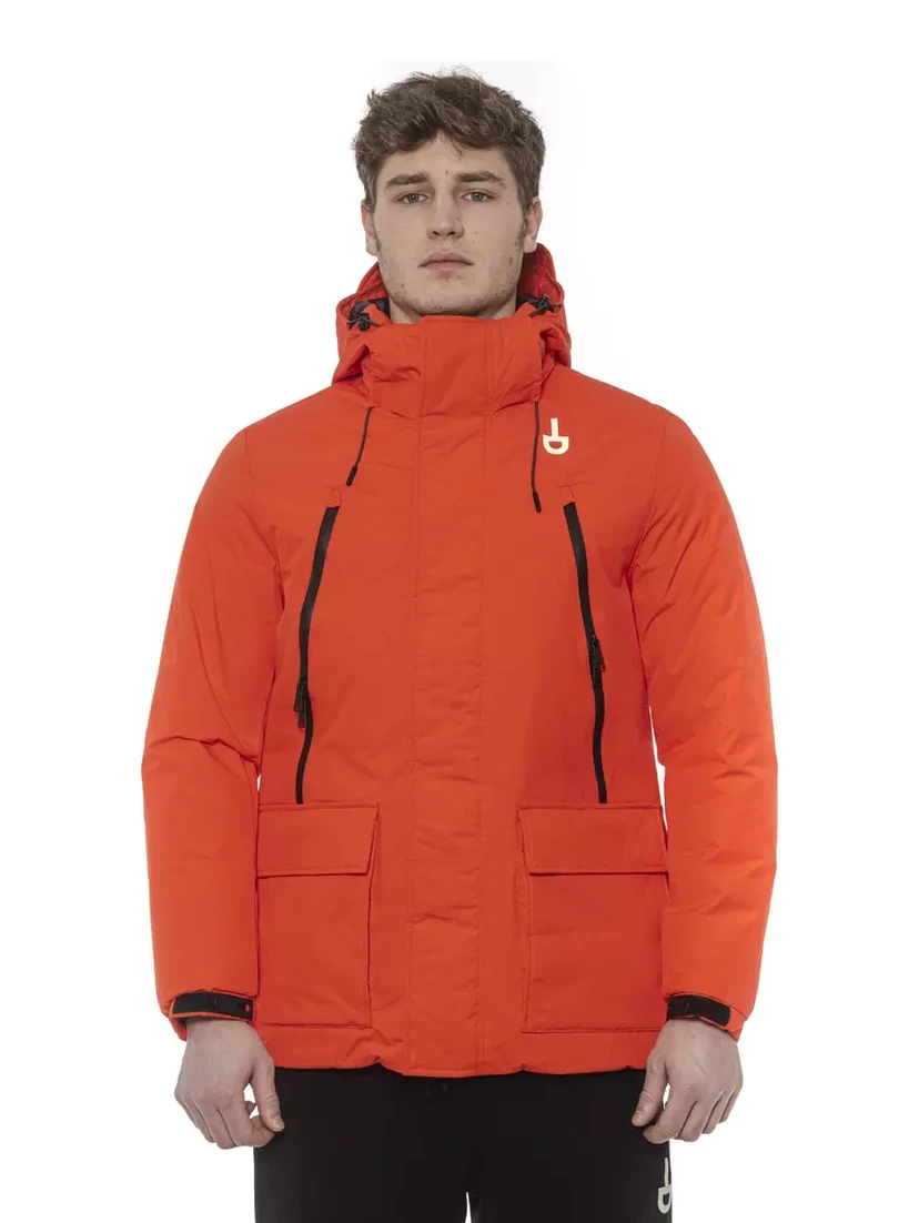 Red Polyester Jackets & Coat