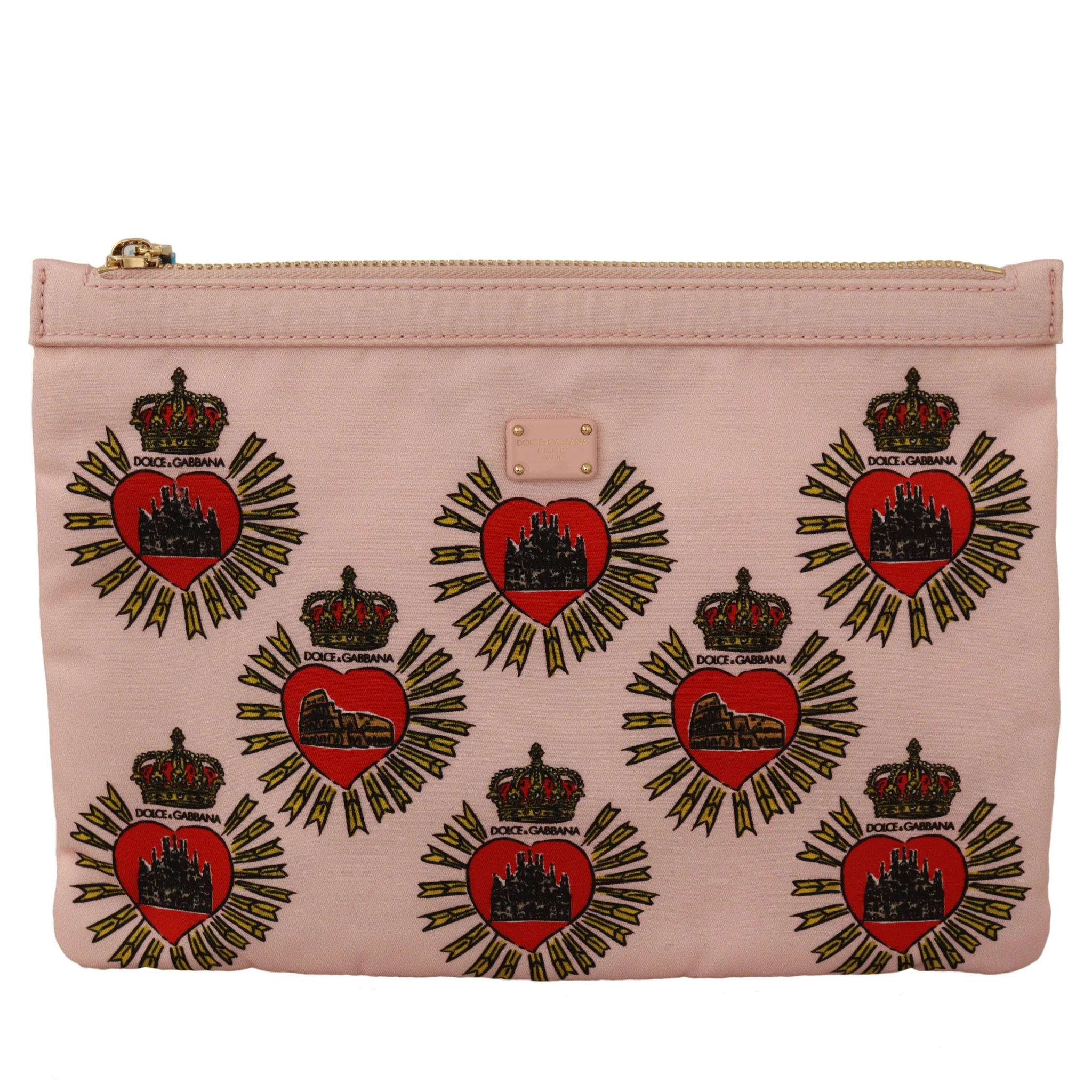 Clutch Pink D&G Logo Devotion Heart Toiletry Pouch Wallet