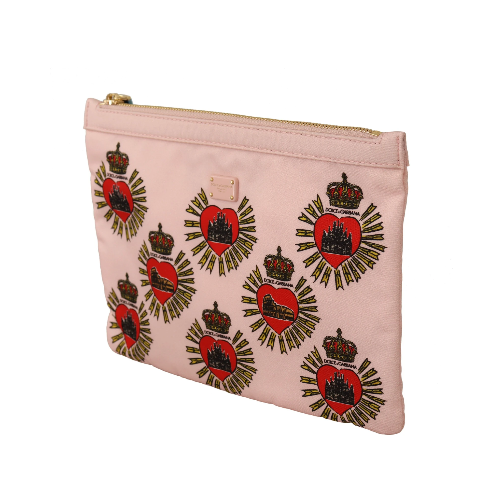 Clutch Pink D&G Logo Devotion Heart Toiletry Pouch Wallet