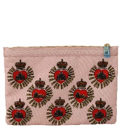 Clutch Pink D&G Logo Devotion Heart Toiletry Pouch Wallet