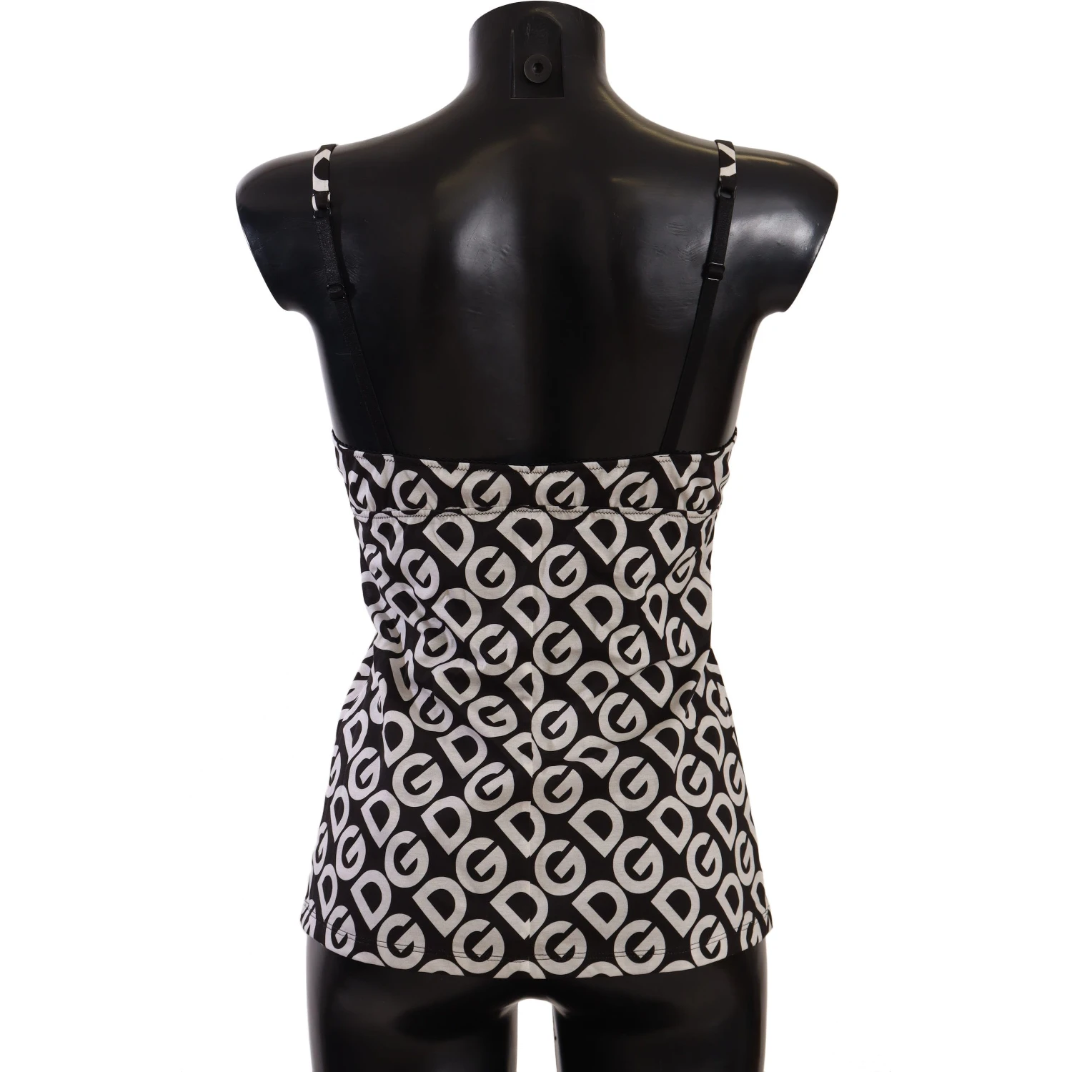 Black White Logo Print Camisole Top Underwear