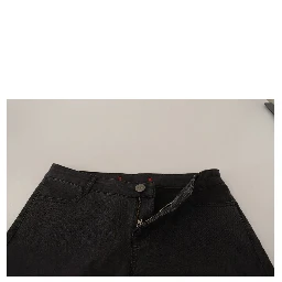 Black Cotton Stretch Skinny Mid Waist Women Denim Jeans