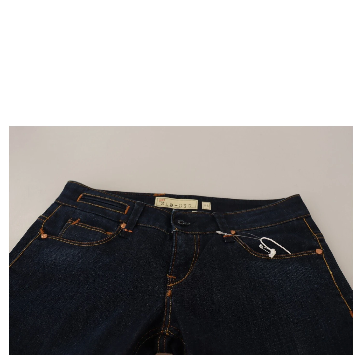 Blue Washed Cotton Low Waist Skinny Denim Women Trouser Jeans