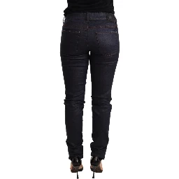 Blue Low Waist Skinny Slim Trouser Cotton  Jeans