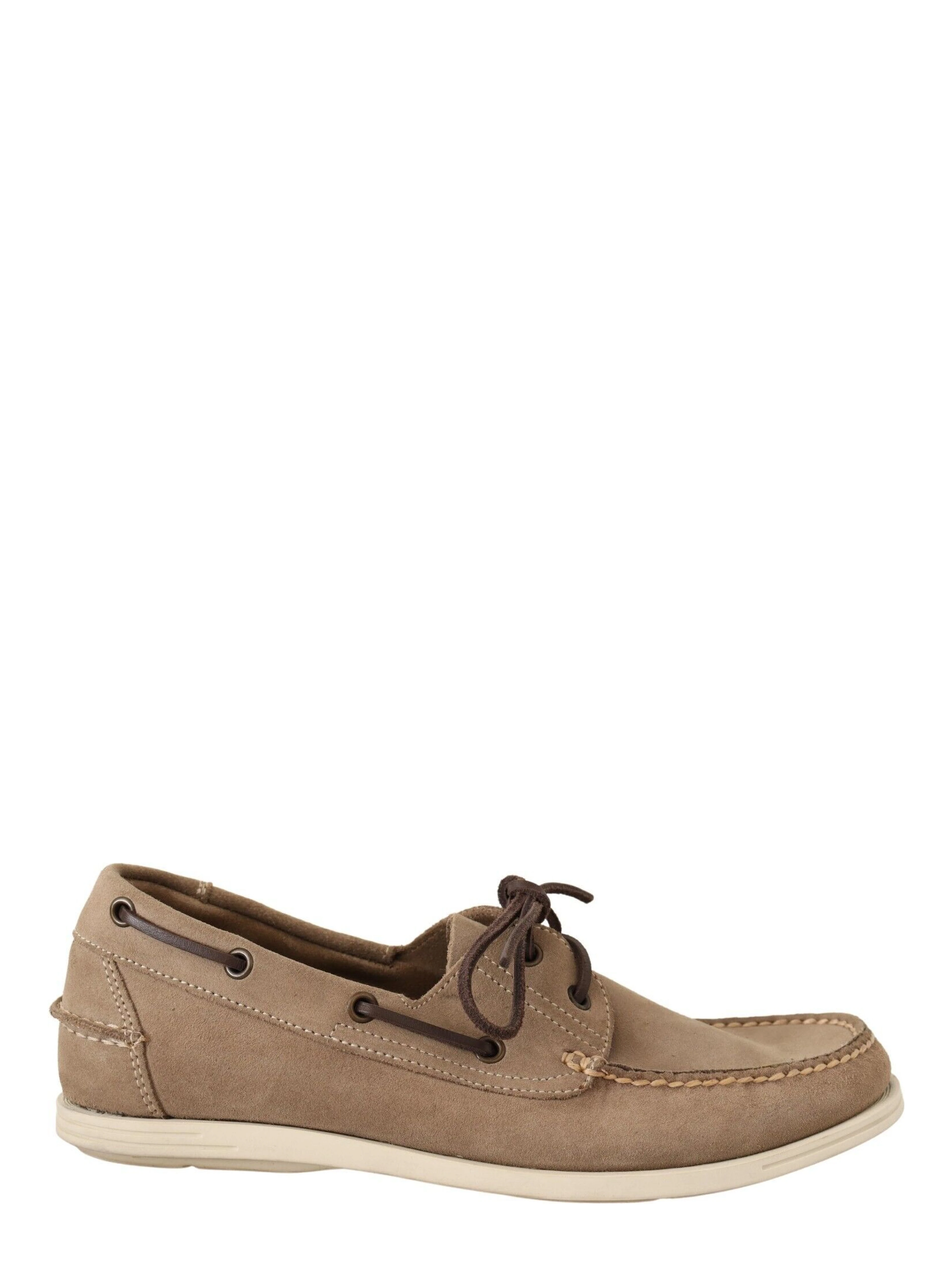Beige Suede Low Top Mocassin Loafers Casual Men Shoes